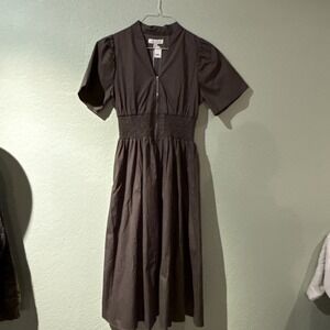 She + Sky Exposed Zipper Maxi Dress Olive S Forest Fairy,Midi,Western,Rodeo, S